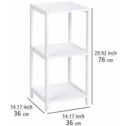 WENKO Etagère Salle De Bain Bois Oslo, Meuble Salle De Bain Bois 3 Niveaux, Bois, 36x76x36 Cm, Blanc 10 WENKO Etagère Salle De Bain Bois Oslo, Meuble Salle De Bain Bois 3 Niveaux, Bois, 36x76x36 Cm, Blanc -WENKO Soldes 6580801 4