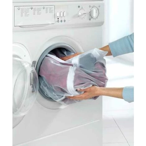 WENKO Filet Linge Machine à Laver, Sac à Linge Machine à Laver Spécialement Conçu Pour Le Linge Délicat, Avec Fermeture éclair, Capacité 3 Kg, Polyester De Haute Qualité, 70x50 Cm, Blanc - Blanc 5 WENKO Filet Linge Machine à Laver, Sac à Linge Machine à Laver Spécialement Conçu Pour Le Linge Délicat, Avec Fermeture éclair, Capacité 3 Kg, Polyester De Haute Qualité, 70x50 Cm, Blanc - Blanc – Image 3