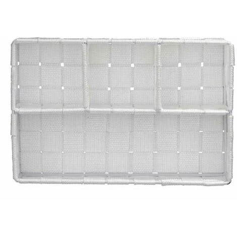 WENKO Organiseur Salle De Bain Adria Petit, Rangement Salle De Bain 4 Compartiments, Polypropylène, 26x17x6.5 Cm, Blanc 4 WENKO Organiseur Salle De Bain Adria Petit, Rangement Salle De Bain 4 Compartiments, Polypropylène, 26x17x6.5 Cm, Blanc – Image 2