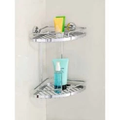 WENKO Etagère D'angle Douche Murale 2 Niveaux, Power-Loc® Panier De Douche Fixation Sans Perçage, Sion, Acier, 28x31,5x19 Cm, Brillant - Chromé 9 WENKO Etagère D'angle Douche Murale 2 Niveaux, Power-Loc® Panier De Douche Fixation Sans Perçage, Sion, Acier, 28x31,5x19 Cm, Brillant - Chromé -WENKO Soldes 6600192 3
