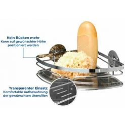 WENKO Etagère D'angle De Douche Classic, Panier De Douche D'angle, Fixation Murale Sans Perçage Turbo Fix, Acier Inox, 26,5x6x19,5 Cm, Brillant - Brillant 10 WENKO Etagère D'angle De Douche Classic, Panier De Douche D'angle, Fixation Murale Sans Perçage Turbo Fix, Acier Inox, 26,5x6x19,5 Cm, Brillant - Brillant -WENKO Soldes 6632928 4