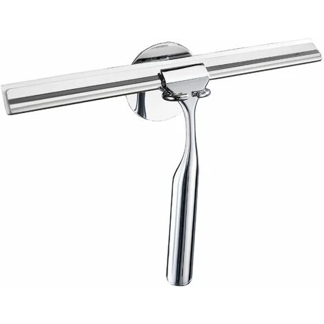 WENKO Raclette De Douche, Raclette Salle De Bain Turbo Fix Fixation Sans Perçage, Acier Inox, 24,5x17x5 Cm, Brillant 3 WENKO Raclette De Douche, Raclette Salle De Bain Turbo Fix Fixation Sans Perçage, Acier Inox, 24,5x17x5 Cm, Brillant