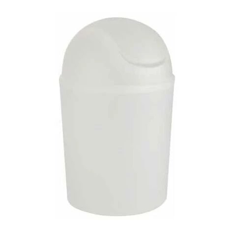 WENKO Poubelle Salle De Bain, Petite Poubelle Avec Couvercle Basculant, Arktis, Capacité 4.5L, Plastique, Ø 19,5x32 Cm, Blanc Givré - Blanc 3 WENKO Poubelle Salle De Bain, Petite Poubelle Avec Couvercle Basculant, Arktis, Capacité 4.5L, Plastique, Ø 19,5x32 Cm, Blanc Givré - Blanc