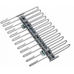 WENKO Porte Pantalon Coulissant, Porte Pantalon Dressing, 12 Pantalons, Métal, 33x10x47cm, Chromé