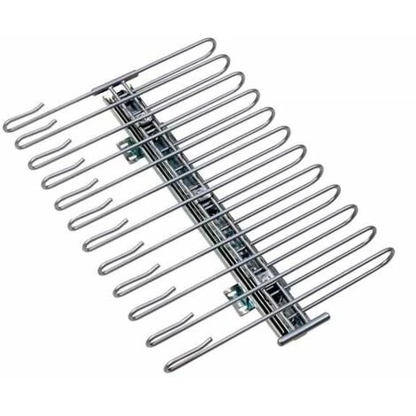 WENKO Porte Pantalon Coulissant, Porte Pantalon Dressing, 12 Pantalons, Métal, 33x10x47cm, Chromé 3 WENKO Porte Pantalon Coulissant, Porte Pantalon Dressing, 12 Pantalons, Métal, 33x10x47cm, Chromé