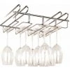 WENKO Porte Verre Suspendu Pour étagère, Jusqu'à 12 Verres à Vin, Coupes De Champagne, Verre Jusqu'à 2,2 Cm De Large, Diamètre De Pied De Verre Jusqu'à 7 Cm, Métal Chromé, 34x8x25 Cm, Argent Brillant -WENKO Soldes 67649020 1