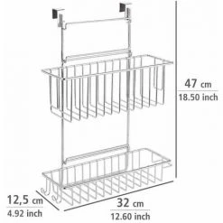 WENKO Etagère De Cuisine à Suspendre, Panier à Hauteur Réglable Avec Crochets, Acier, 32x12.5x47 Cm, Brillant 11 WENKO Etagère De Cuisine à Suspendre, Panier à Hauteur Réglable Avec Crochets, Acier, 32x12.5x47 Cm, Brillant -WENKO Soldes 67649021 5