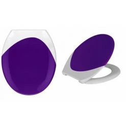 WENKO ABATTANT WAVE VIOLET/BLANC