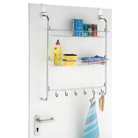 Wenko 4340031100 Etagère Suspendu 2 Tablettes + 5 Crochets 3 Wenko 4340031100 Etagère Suspendu 2 Tablettes + 5 Crochets