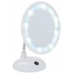 Wenko - 3656441100 - Miroir Sur Pied Cosmétique Style - Grossissement X3 - Blanc
