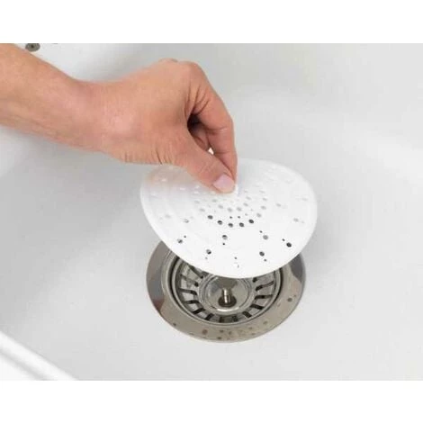 WENKO Filtre évier Silicone, Filtre Douche Pour Retenir Cheveux Et Résidus, Silicone, Ø 12 X 0,3 Cm, Blanc - Blanc 7 WENKO Filtre évier Silicone, Filtre Douche Pour Retenir Cheveux Et Résidus, Silicone, Ø 12 X 0,3 Cm, Blanc - Blanc – Image 5