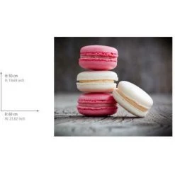 WENKO Fond De Hotte, Crédence Cuisine Verre "Macarons", Verre Trempé, 60x50 Cm, Multicolore -WENKO Soldes 7015377 3