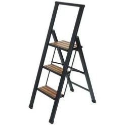 Echelle Pliante En Aluminium 3 Marches Noir Wenko