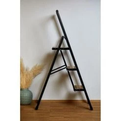 Echelle Pliante En Aluminium 3 Marches Noir Wenko -WENKO Soldes 70408665 3