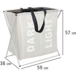 WENKO Panier à Linge Pliant Duo "Dark & Light 120L 7 WENKO Panier à Linge Pliant Duo "Dark & Light 120L -WENKO Soldes 72148217 2