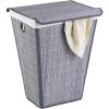 WENKO Panier Offre à Linge En Bambou/ Plastique Gris 47 X 35 X 60cm 55L -WENKO Soldes 72148631 1