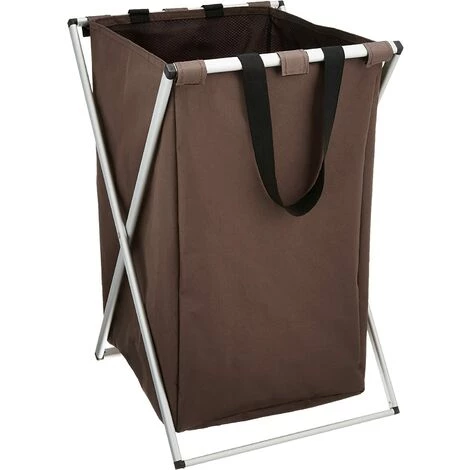 WENKO Panier Collecteur De Linge Uno Feutre Marron Amovible 5 WENKO Panier Collecteur De Linge Uno Feutre Marron Amovible – Image 3