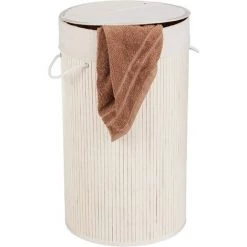 WENKO Panier à Linge Bamboo Rond Blanc 35 X 60 X 35 Cm 9 WENKO Panier à Linge Bamboo Rond Blanc 35 X 60 X 35 Cm -WENKO Soldes 72149753 3