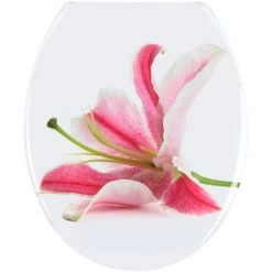 WENKO Abattant WC Orchidée - Duroplast - 45 X 37,5 - Blanc -WENKO Soldes 8294322 2