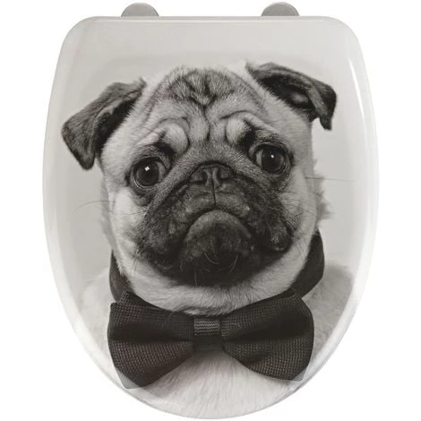 WENKO Abattant WC Chien - Abaissement Automatique - 45 X 38 - Gris 3 WENKO Abattant WC Chien - Abaissement Automatique - 45 X 38 - Gris