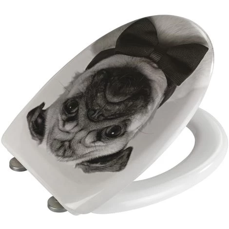 WENKO Abattant WC Chien - Abaissement Automatique - 45 X 38 - Gris 4 WENKO Abattant WC Chien - Abaissement Automatique - 45 X 38 - Gris – Image 2