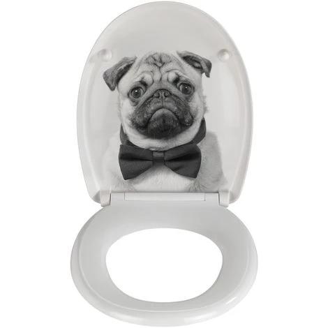 WENKO Abattant WC Chien - Abaissement Automatique - 45 X 38 - Gris 5 WENKO Abattant WC Chien - Abaissement Automatique - 45 X 38 - Gris – Image 3