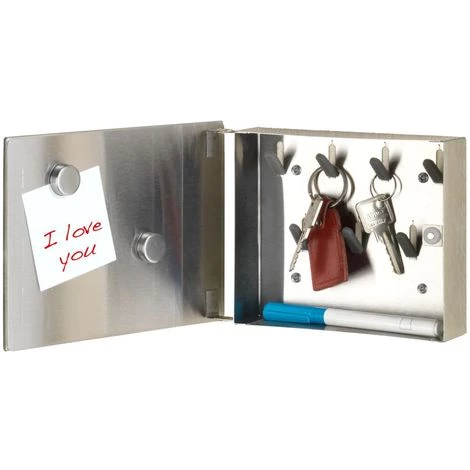 WENKO Boîte à Clés Magnétique Miroir - 20 X 15 Cm - 20 X 15 X 5 - Transparent 4 WENKO Boîte à Clés Magnétique Miroir - 20 X 15 Cm - 20 X 15 X 5 - Transparent – Image 2