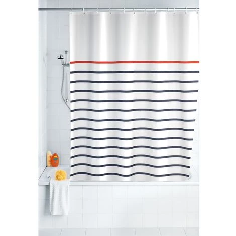 WENKO Rideau De Douche - Polyester - 180 X 200 Cm - 180 X 200 - Blanc 4 WENKO Rideau De Douche - Polyester - 180 X 200 Cm - 180 X 200 - Blanc – Image 2