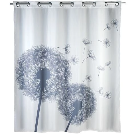 WENKO Rideau De Douche Anti-moisissure Astera - Polyester - 180 X 200 Cm - 180 X 200 - Gris 3 WENKO Rideau De Douche Anti-moisissure Astera - Polyester - 180 X 200 Cm - 180 X 200 - Gris