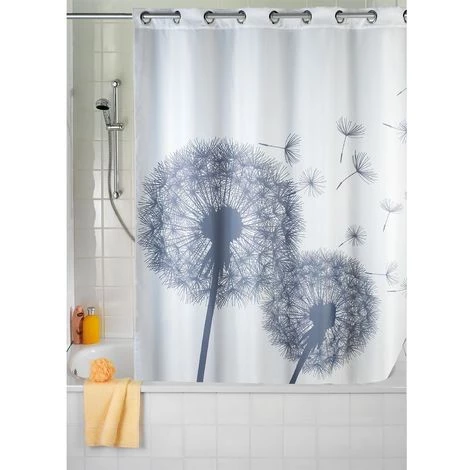 WENKO Rideau De Douche Anti-moisissure Astera - Polyester - 180 X 200 Cm - 180 X 200 - Gris 4 WENKO Rideau De Douche Anti-moisissure Astera - Polyester - 180 X 200 Cm - 180 X 200 - Gris – Image 2