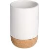 WENKO Gobelet Porte Brosses à Dents Corc - Céramique - Diam. 7,5 X 11,5 - Blanc -WENKO Soldes 8294350 1