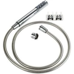 WENKO Robinet Douchette Pour Lavabo - Acier - Diam. 2,7 - Argent