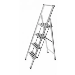 WENKO - Options: 4 Marches - Hauteur D'assise :5,5 Cm - 5,5 Cm - Gris / Noir Garde Robe : 5,5 Cm