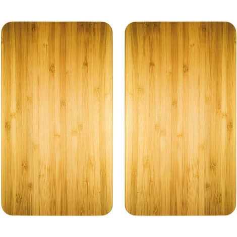 WENKO Protection Plaque De Cuisson, Couvre Plaque De Cuisson En Verre "Bois Foncé", Lot De 2, 30 X 52 Cm 3 WENKO Protection Plaque De Cuisson, Couvre Plaque De Cuisson En Verre "Bois Foncé", Lot De 2, 30 X 52 Cm